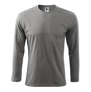 MALFINI Tričko s dlouhým rukávem Long Sleeve - Tmavě šedý melír | XL
