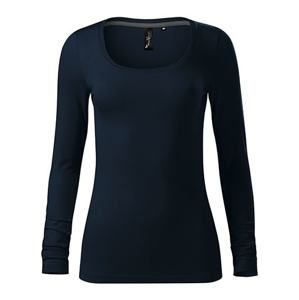 MALFINI Dámské tričko s dlouhým rukávem Brave - Námořní modrá | M
