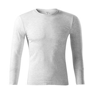 MALFINI Tričko s dlouhým rukávem Progress LS - Světle šedý melír | L