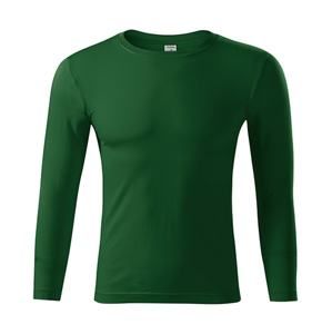 MALFINI Tričko s dlouhým rukávem Progress LS - Lahvově zelená | XXL