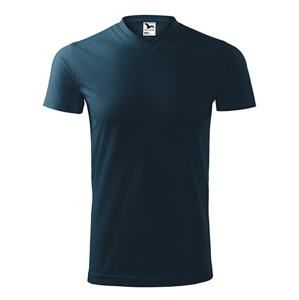 MALFINI Tričko Heavy V-neck - Námořní modrá | L