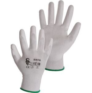 Canis (CXS) Polomáčené pracovní rukavice BRITA - Bílá | 7
