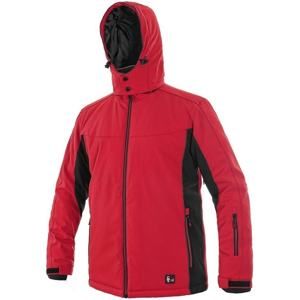 Canis (CXS) Pánská zateplená softshellová bunda VEGAS - Červená / černá | XL
