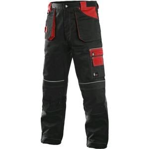 Canis Zimní pracovní kalhoty do pasu ORION TEODOR - Černá / červená | 60-62