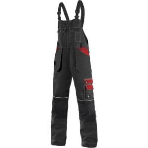 Canis (CXS) Zimní pracovní kalhoty s laclem ORION KRYŠTOF - Černá / červená | 48-50
