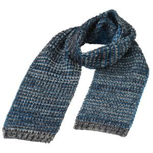 Hrubě pletená šála MB7972 - Tmavě modrý melír / azurová | 190 x 130 cm