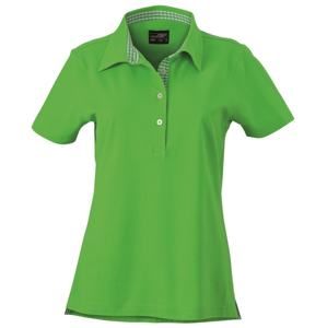 James & Nicholson Elegantní dámská polokošile JN969 - Limetkově zelená / limetkově zelená / bílá | XL