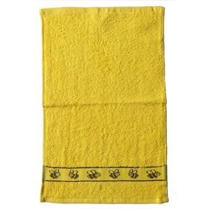 Dobrý Textil Dětský ručník s motivy 30x50 - Žlutá | 30 x 50 cm