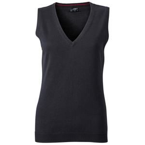 James & Nicholson Dámský svetr bez rukávů JN656 - Černá | XL