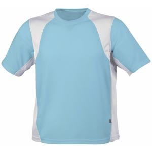 James & Nicholson Pánské sportovní tričko s krátkým rukávem JN306 - Ocean / bílá | XXL