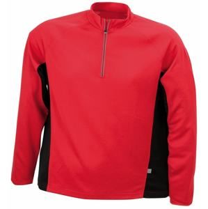 James & Nicholson Pánské sportovní tričko s dlouhým rukávem JN307 - Červená / černá | L