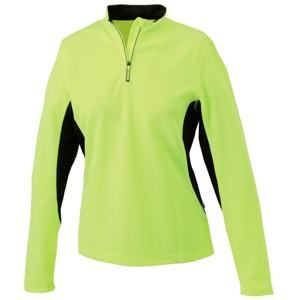 James & Nicholson Dámské sportovní tričko s dlouhým rukávem JN317 - Fluorescenční žlutá / černá | S