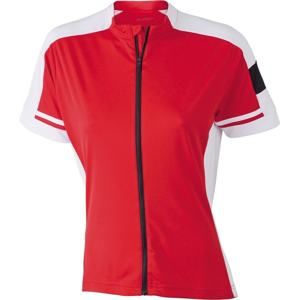 James & Nicholson Dámský cyklistický dres JN453 - Červená | S