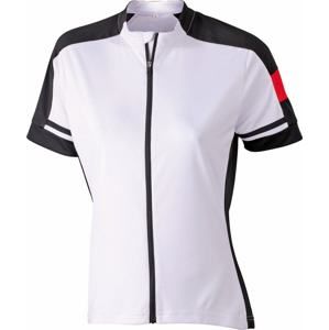 James & Nicholson Dámský cyklistický dres JN453 - Bílá | XL