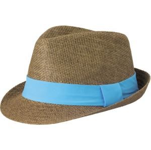 Myrtle Beach Letní klobouk MB6564 - Hnědá / tyrkysová | L/XL