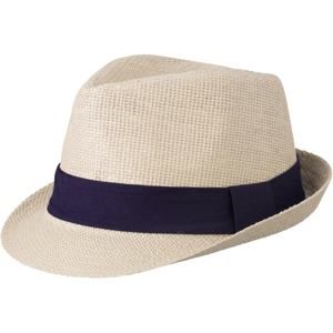 Myrtle Beach Letní klobouk MB6564 - Přírodní / tmavě modrá | L/XL