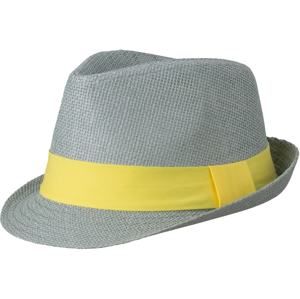 Myrtle Beach Letní klobouk MB6564 - Světle šedá / žlutá | S/M