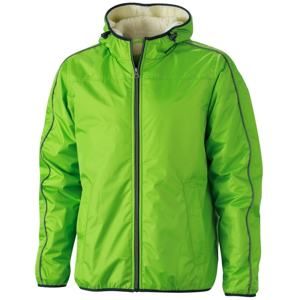 Pánská bunda Beránek JN1104 - Jarně zelená / šedo-bílá | XL