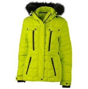 Sportovní dámská zimní bunda JN1101 - Žlutozelená / černá | M