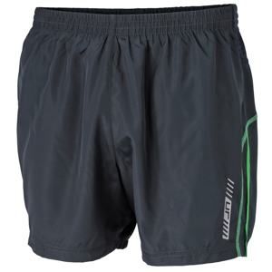 James & Nicholson Pánské běžecké šortky JN488 - Ocelově šedá / zelená | M