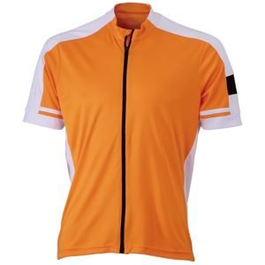 James & Nicholson Pánský cyklistický dres JN454 - Oranžová | L