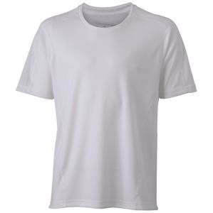 James & Nicholson Pánské běžecké tričko JN472 - Bílá / bílá | S