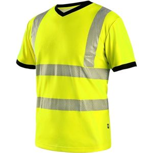 Canis Reflexní tričko CXS RIPON - Žlutá / černá | XXXXL