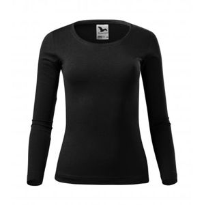 MALFINI Dámské tričko s dlouhým rukávem Fit-T Long Sleeve - Černá | XL