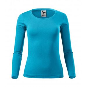 MALFINI Dámské tričko s dlouhým rukávem Fit-T Long Sleeve - Tyrkysová | XL