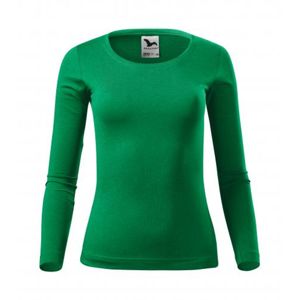 MALFINI Dámské tričko s dlouhým rukávem Fit-T Long Sleeve - Středně zelená | XXL