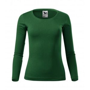 MALFINI Dámské tričko s dlouhým rukávem Fit-T Long Sleeve - Lahvově zelená | XS