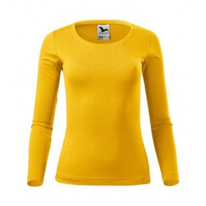 MALFINI Dámské tričko s dlouhým rukávem Fit-T Long Sleeve - Žlutá | XL