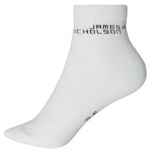 James & Nicholson Kotníkové ponožky s biobavlnou 8031 - Bílá | 45-47