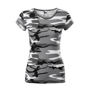 MALFINI Dámské tričko Camo Pure - Maskáčová šedá | M