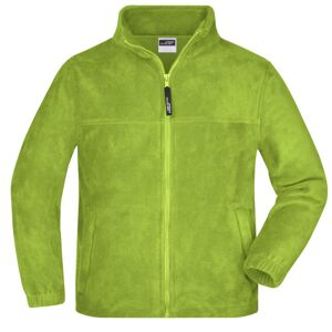 James & Nicholson Dětská fleece mikina JN044k - Limetkově zelená | XL