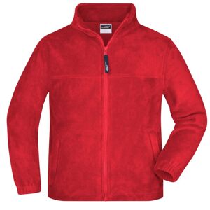 James & Nicholson Dětská fleece mikina JN044k - Červená | XL