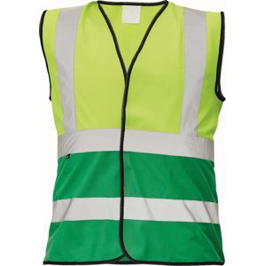 Cerva Reflexní vesta LYNX DUO - Žlutá / zelená | S