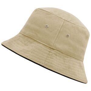 Myrtle Beach Bavlněný klobouk MB012 - Khaki / černá | S/M