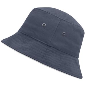 Myrtle Beach Bavlněný klobouk MB012 - Tmavě modrá / bílá | L/XL
