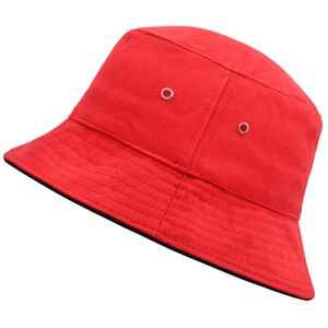 Myrtle Beach Bavlněný klobouk MB012 - Červená / černá | L/XL