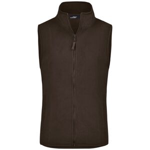 James & Nicholson Dámská fleecová vesta JN048 - Hnědá | XL