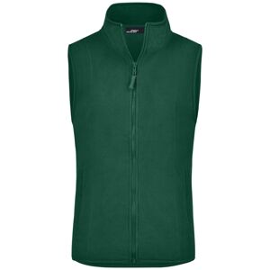 James & Nicholson Dámská fleecová vesta JN048 - Tmavě zelená | XXL