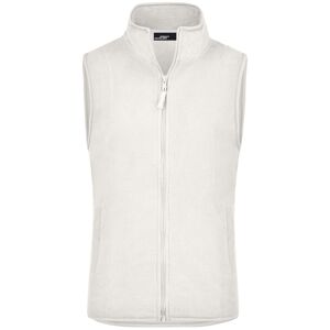 James & Nicholson Dámská fleecová vesta JN048 - Šedo-bílá | XL