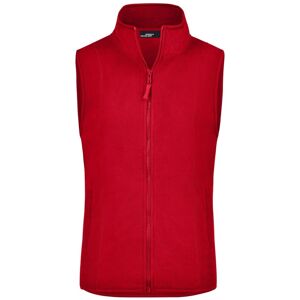 James & Nicholson Dámská fleecová vesta JN048 - Červená | XL