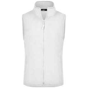 James & Nicholson Dámská fleecová vesta JN048 - Bílá | XL
