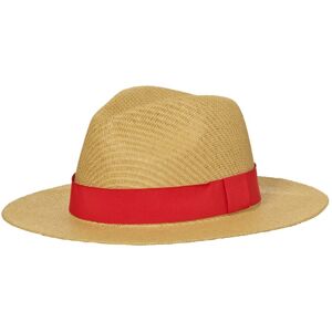 Myrtle Beach Kulatý klobouk MB6599 - Slámová / červená | S/M