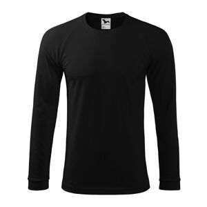 MALFINI Pánské tričko s dlouhým rukávem Street LS - Černá | XXXXL