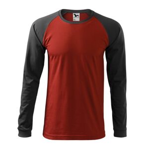 MALFINI Pánské tričko s dlouhým rukávem Street LS - Ebony gray | XXXXL