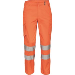 Cerva Reflexní pracovní kalhoty VIGO - Oranžová | 54