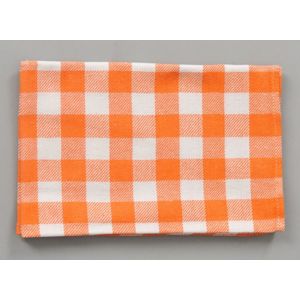 Dobrý Textil Bavlněná utěrka KARIN - Oranžová / bílá
